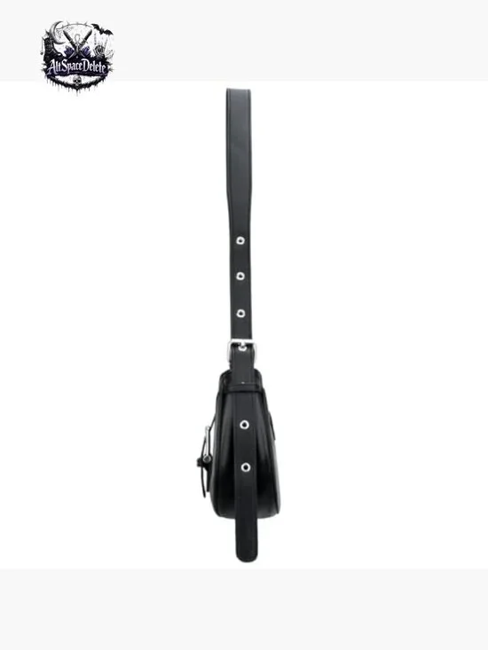 Retro Crescent Hobo Shoulder Bag Vegan Leather Adjustable Strap 10.5x6 - Picture 3 of 7